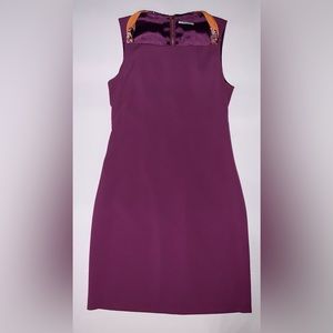 T Tahari purple sleeveless dress
